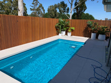 Load image into Gallery viewer, Merbau 8mm Gap Pool Screens - Oiled Finish
